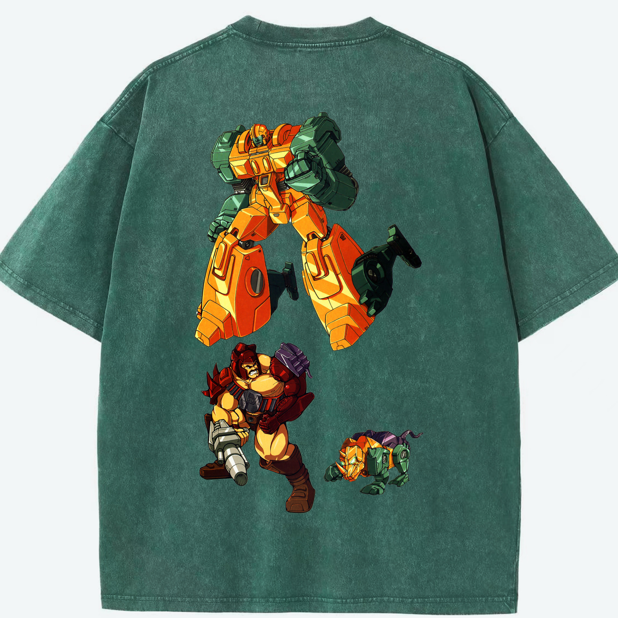 （画像用）  綿100% ヴィンテージ風 半袖Tシャツ（背面プリント）